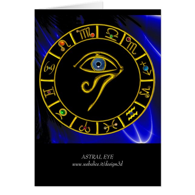 ASTRAL HORUS EYE, BLUE TALISMAN Astrologie Chart (Vorne)