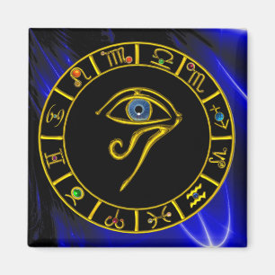 ASTRAL HORUS EYE, BLUE TALISMAN Astrologie Chart Magnet