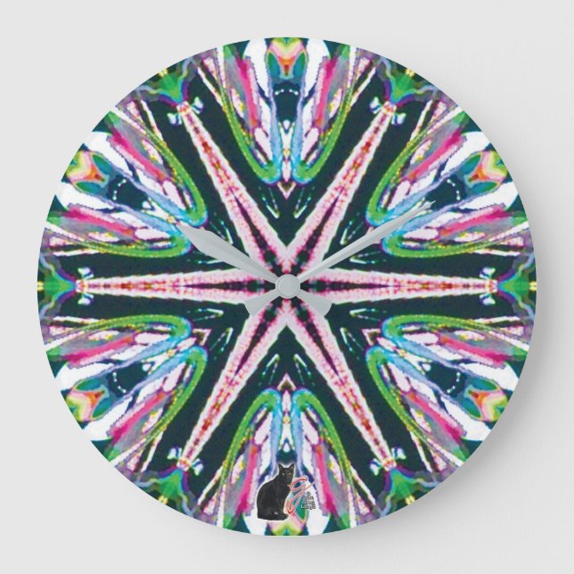 Astral Kaleidoskop Große Wanduhr (Vorderseite)