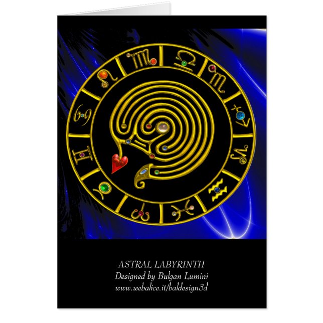 ASTRAL LABYRINTH GOLD ZODIAC CHART Astrologie (Vorne)