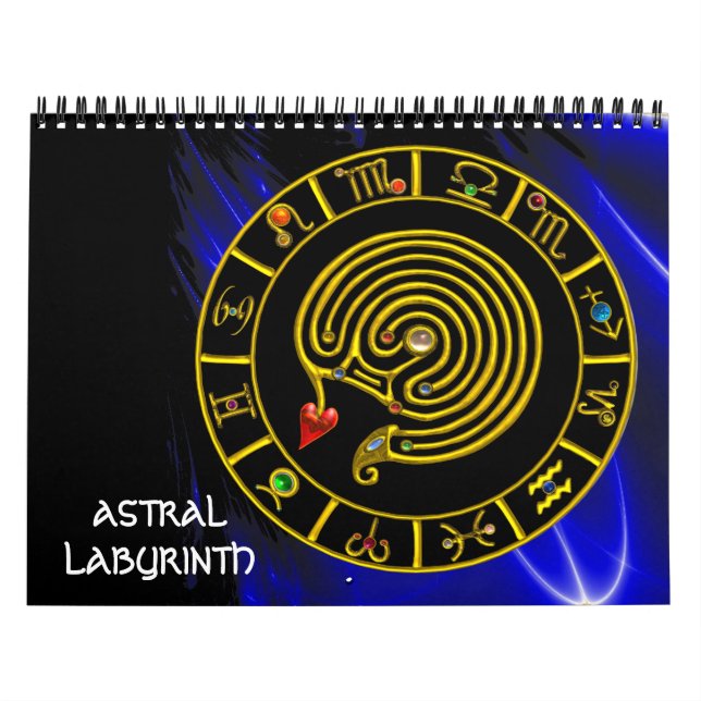 ASTRAL LABYRINTH GOLD ZODIAC CHART Astrologie Kalender (Titelbild)