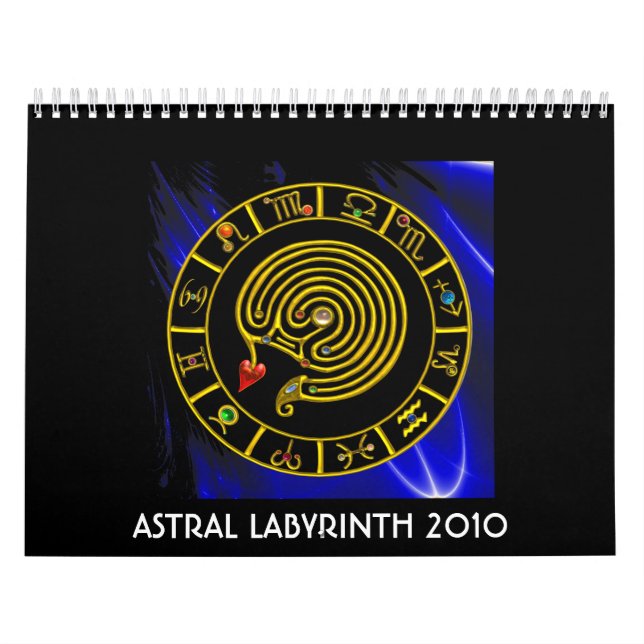 ASTRAL LABYRINTH GOLD ZODIAC CHART Astrologie Kalender (Titelbild)