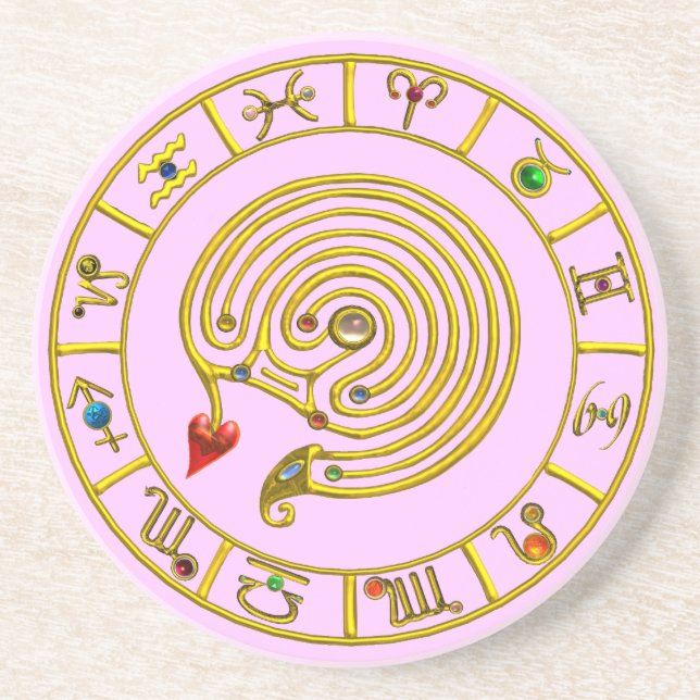 ASTRAL LABYRINTH rosa Untersetzer (Vorne)