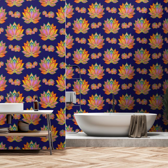 Astral Lotus Dreams Tapete (Badezimmer)