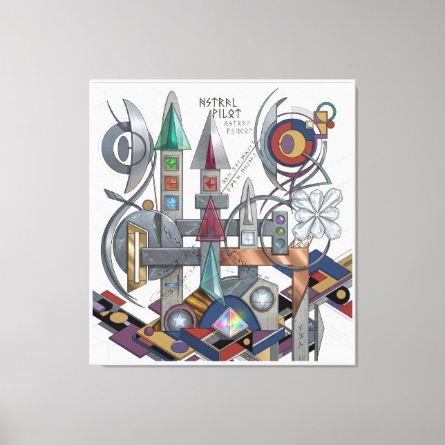 Astral Pilot: El Lissitzky Style Constructivist My Leinwanddruck (Vorderseite)