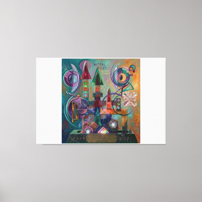 Astral Pilot: Kandinsky Stil Abstrakt Expressionis Leinwanddruck (Vorderseite)
