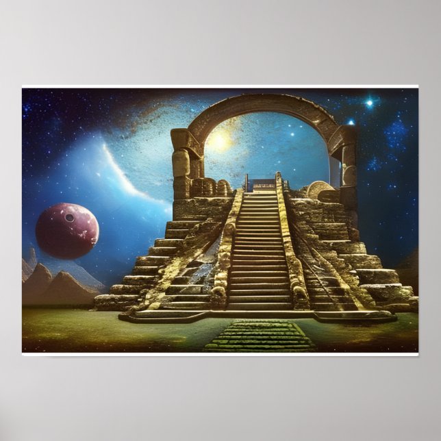 Astral Ruins Digital Art Poster (Vorne)