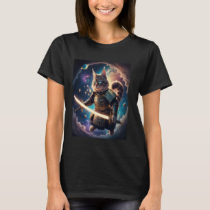 Astral Samurai Katze Hüterin der himmlischen Welle T-Shirt