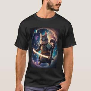 Astral Samurai Katze Hüterin der himmlischen Welle T-Shirt