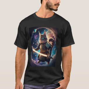 Astral Samurai Katze Hüterin der himmlischen Welle T-Shirt