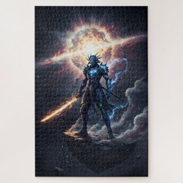Astral-Samurai-Kosmisches Krieger-Puzzle Puzzle (Vertikal)