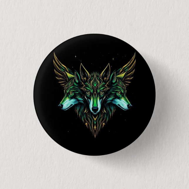 Astral Wolves Button (Vorderseite)