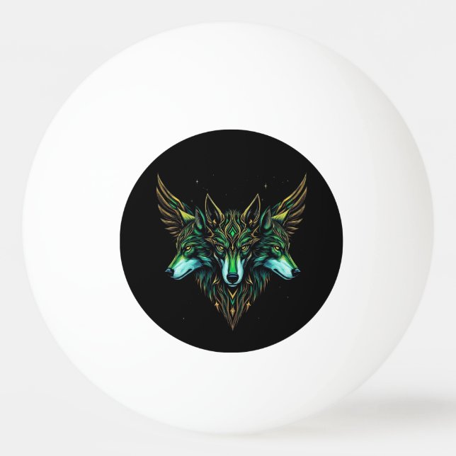 Astral Wolves Tischtennisball (Vorderseite)
