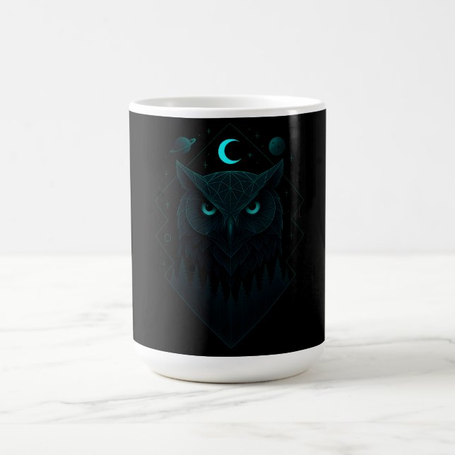 Astrale Eule - Kosmische Nachtweisheit Kaffeetasse (Mittel)