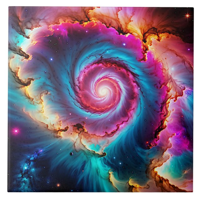 "Astralis" - Nebula und Galaxien Fliese (Vorderseite)