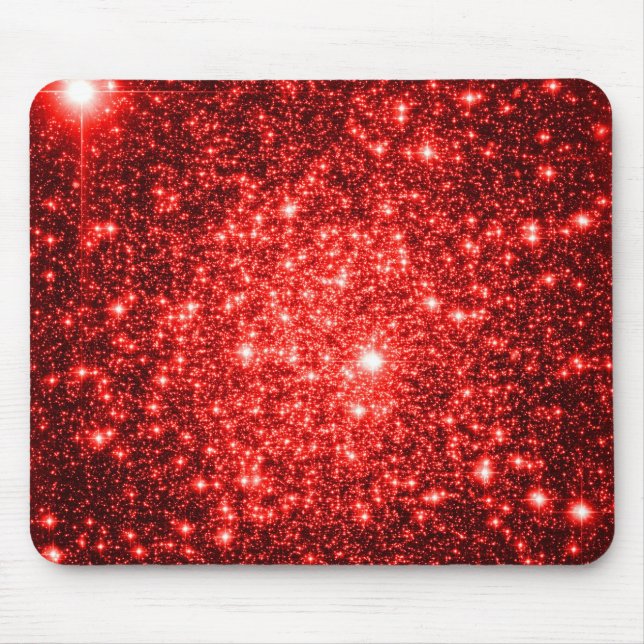 astralischer Glitzer Rot Mousepad (Vorne)
