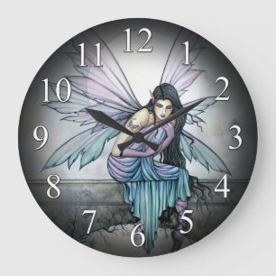 Astrid Gothic Fairy Fee Fantasy Art Clock Große Wanduhr