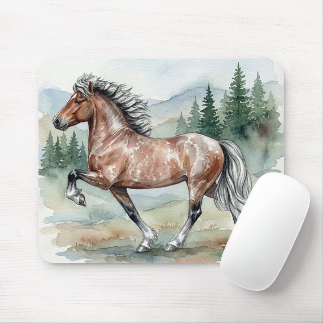 Astrid Tolting Icelandic Horse watercolor Mousepad (Mit Mouse)