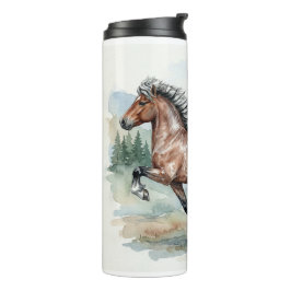 Astrid Tolting Icelandic Horse watercolor Thermosbecher