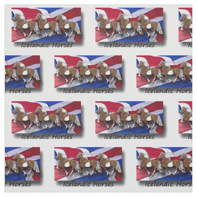 Astrid und isländische Flagge Stoff (Muster)