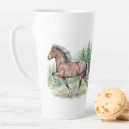 Astrid Watercolor Icelandic Horse Milchtasse