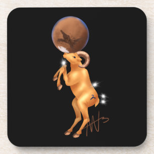 Astro Aries Mars Zodiac Getränkeuntersetzer