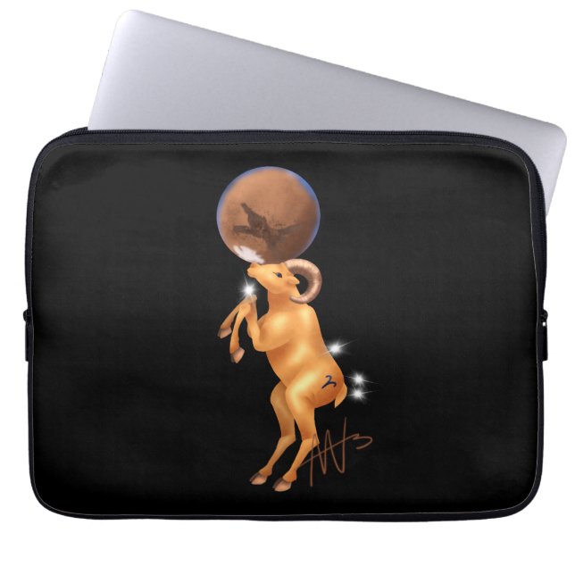 Astro Aries Mars Zodiac Laptopschutzhülle (Vorderseite)