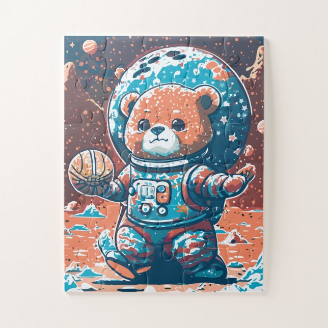 Astro Bear Basketballer Puzzle (Vertikal)