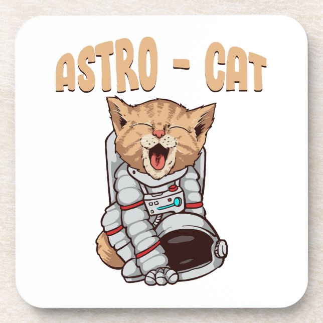 Astro Cat Getränkeuntersetzer (Vorderseite)