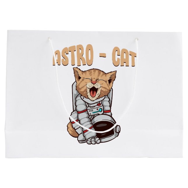 Astro Cat Große Geschenktüte (Rückseite)