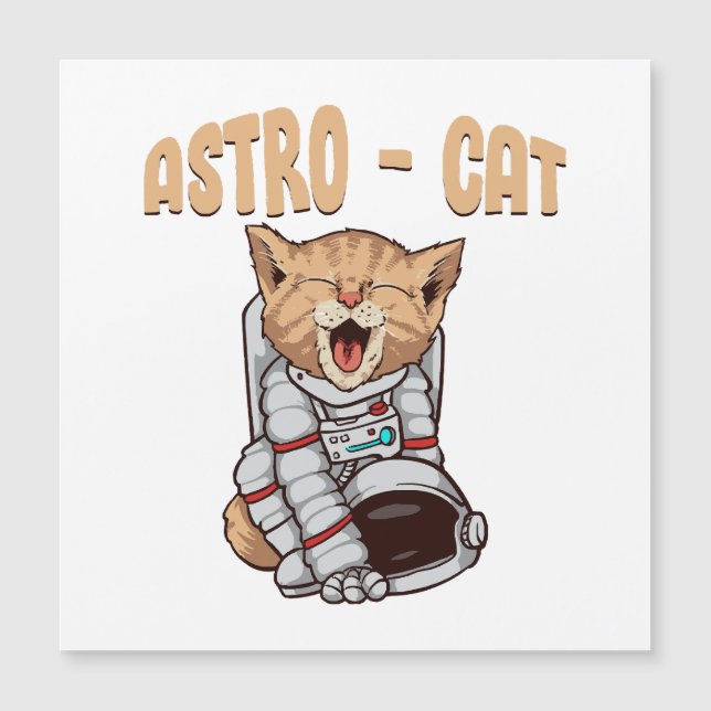 Astro Cat Magnetkarte (Vorderseite)