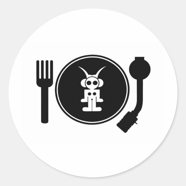 Astro DJ Runder Aufkleber (Vorderseite)