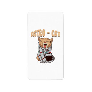 Astro-Katze Adressaufkleber