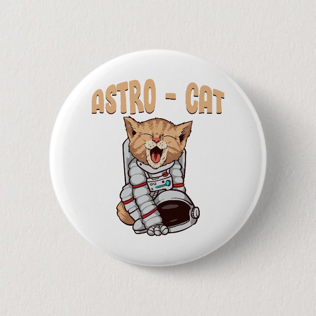 Astro-Katze Button (Vorderseite)