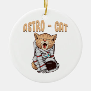 Astro-Katze Keramik Ornament