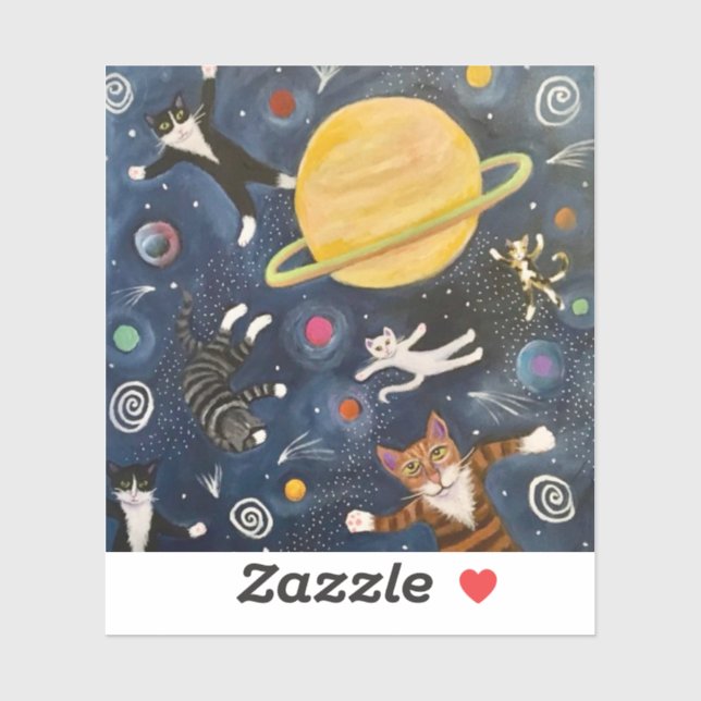 Astro-Katzen Aufkleber (Blatt)