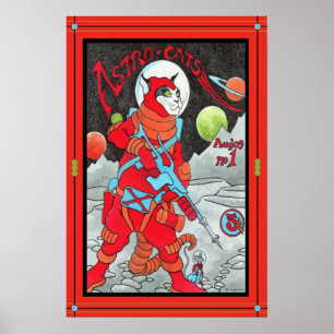 "Astro-Katzen" Plakat