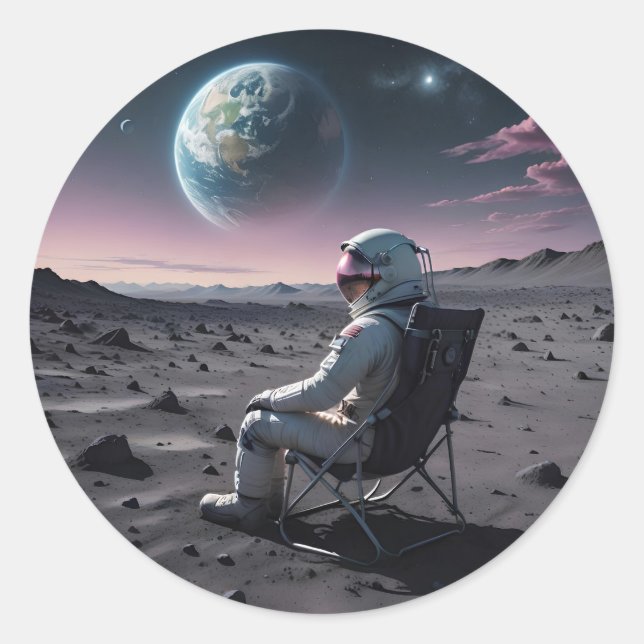 Astro Leisure Runder Aufkleber (Vorderseite)