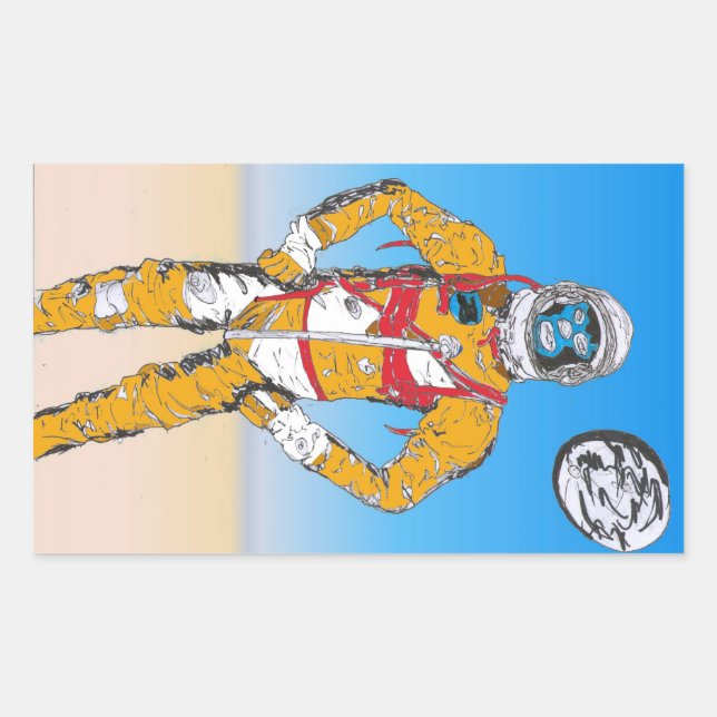 Astro Lucha Rechteckiger Aufkleber (Vorderseite)