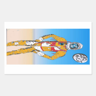 Astro Lucha Rechteckiger Aufkleber