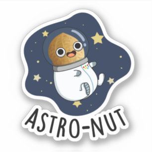 Astro-Nuss Astronautenpun Aufkleber