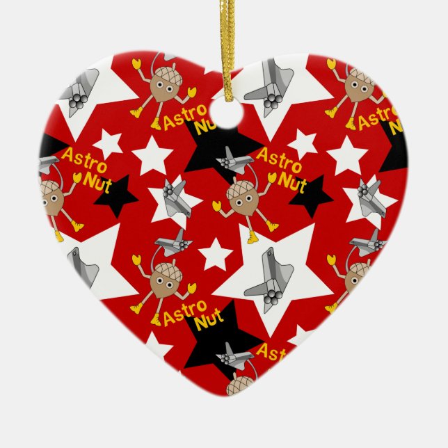 Astro Nut Stars Keramik Ornament (Vorne)