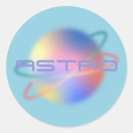 "Astro" Planet-Aufkleber Runder Aufkleber