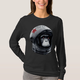 Astro-Schimpanse-Astronaut-Raum-Galaxie-Helm-Affe  T-Shirt