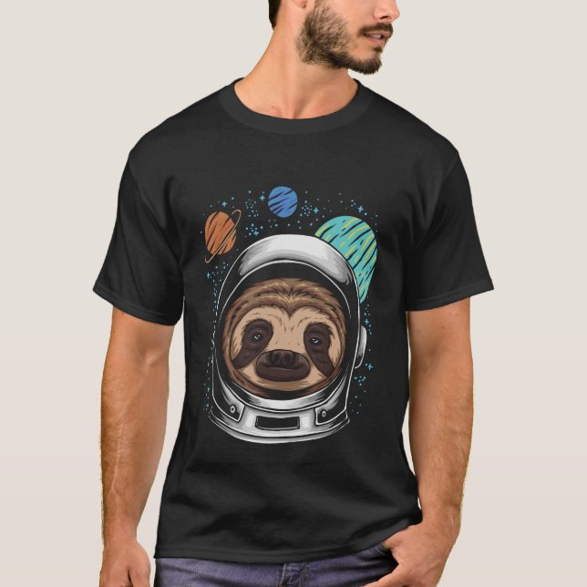 Astro Sloth Artistics Print on Demand T-Shirt (Vorderseite)