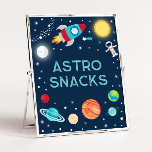 Astro Snacks Space Astronaut Planets Geburtstag Poster