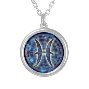 Astro-Symbol Pisces Necklace Versilberte Kette