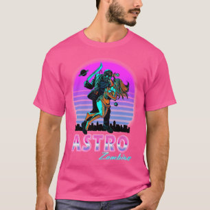 Astro Zombies Vapor Wave Transparenter Hintergrund T-Shirt