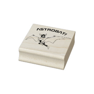ASTROBAT! Schläger-Superheld Gummistempel