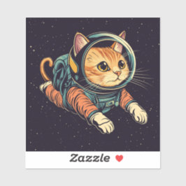 AstroCat: Feline Explorer of the Stars Design 2 Aufkleber